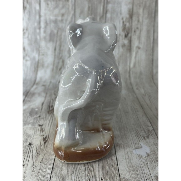 7” Vintage Ceramic Elephant Figurine with Baby Made in Brazil Good Luck Money - Picture 7 of 12